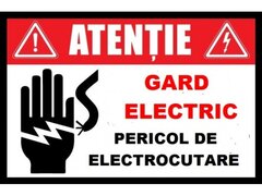 Placuta pentru gard electric pericol de electrocutare