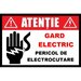 Placuta pentru gard electric pericol de electrocutare